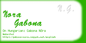 nora gabona business card